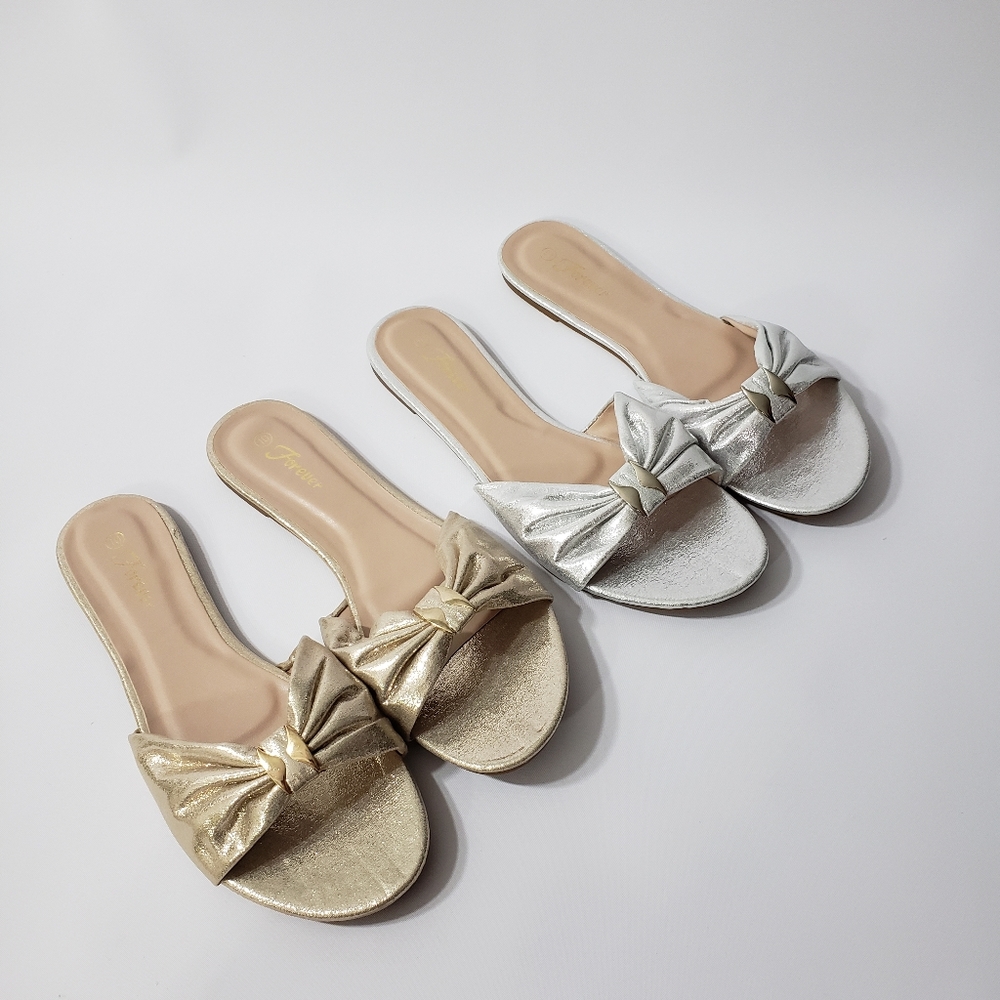 CLEARANCE SALE Bundle 2 Pairs Sandals Silver Gold